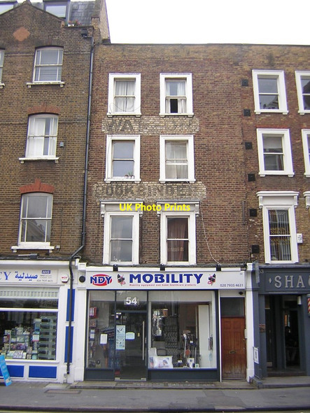 Photo 6"x4" Paddington St, W1: ghost-sign Westminster c2011