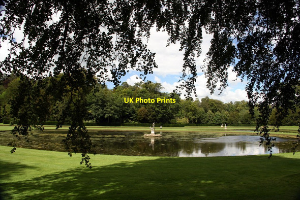 Photo 6"x4" The Moon Pond in Studley Royal Water Garden Aldfield c2011