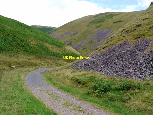 Photo 6"x4" Sinuous route of Usway Burn valley Shillmoor c2011