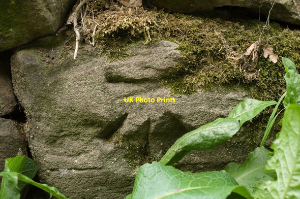 Photo 6"x4" Cut Bench Mark, Church Lane Stainburn\/SE2448 c2011