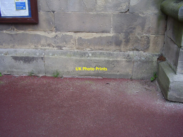 Photo 6"x4" Cut Benchmark, Holy Trinity Church Much Wenlock c2011
