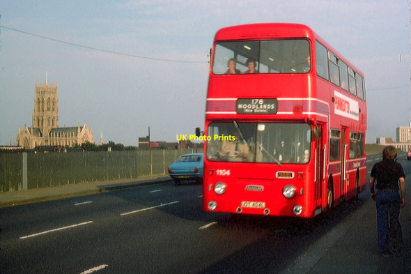 Photo 6"x4" A Doncaster bus on North Bridge Road Doncaster c1975