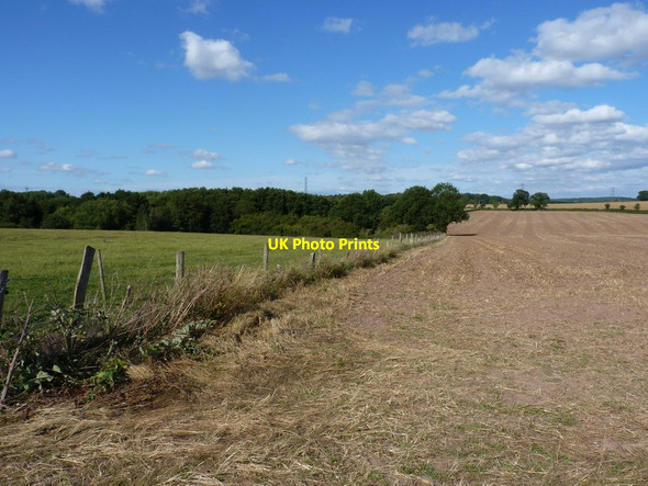 Photo 6"x4" Farmland and footpath near Stanlow Ackleton c2011