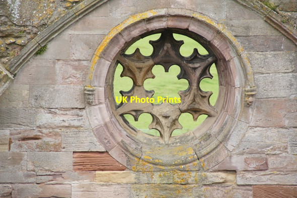 Photo 6"x4" Ornamentation on the north transept of Melrose Abbey Melrose\/NT5434 c2011