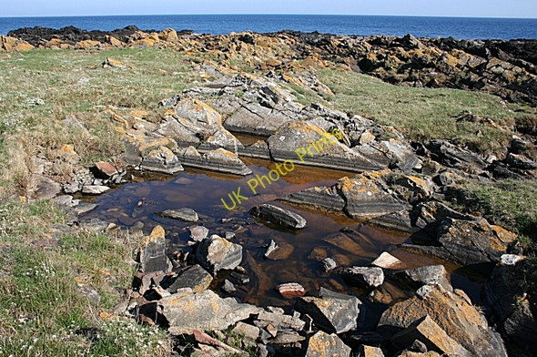 Photo 6"x4" Rock Pool with Tide Marks Whitehills\/NJ6565 c2008