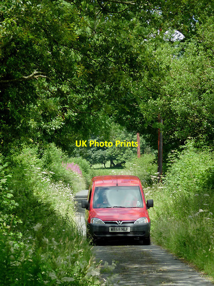 Photo 6"x4" Postal delivery near Pont Gogoyan, Ceredigion Cockshead c2011