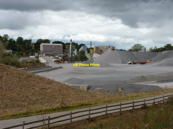 Photo 6"x4" Stone processing plant at Bayston Hill quarry Betton Strange c2011