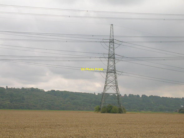 Photo 6"x4" Farmland and pylon near the River Trent Burton Stather c2011
