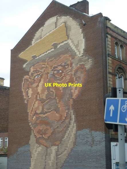Photo 6"x4" A brick mural on Castle Street Sheffield\/SK3587 c2011
