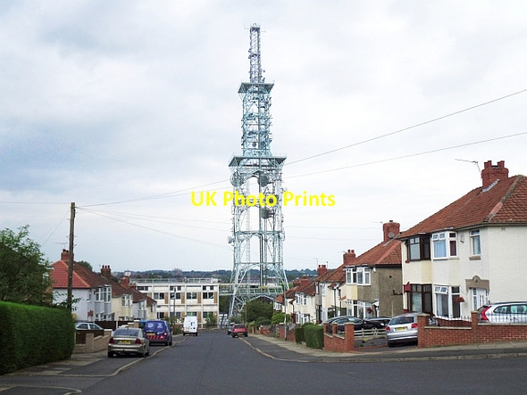 Photo 6"x4" BT radio mast, Harraby Carlisle c2011