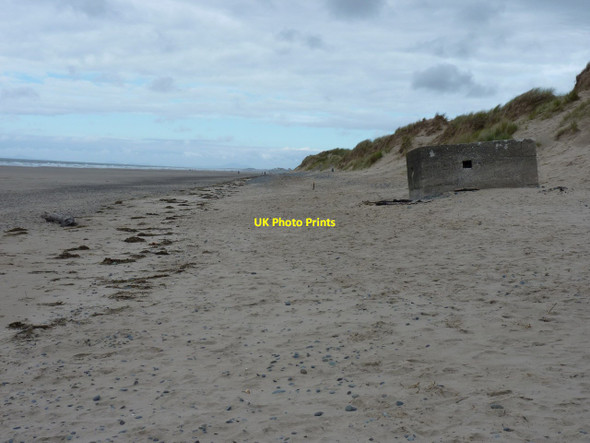 Photo 6"x4" Pillbox at the dune front Aberdyfi c2011