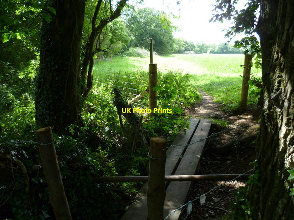 Photo 6"x4" Footpath goes west to Perching Sands Farm Fulking c2011