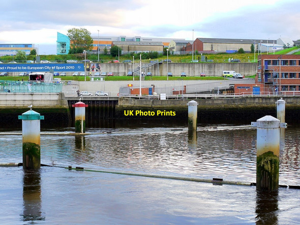 Photo 6"x4" Bollards west of the Gateshead Millennium Bridge Newcastle upon Tyne c2011