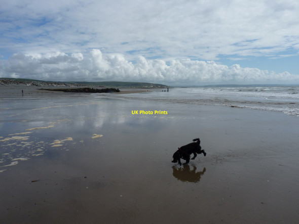 Photo 6"x4" Beach at low tide Tywyn\/SH5800 c2011