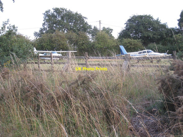Photo 6"x4" Light aircraft at Carr Farm Thorney\/SK8572 c2011