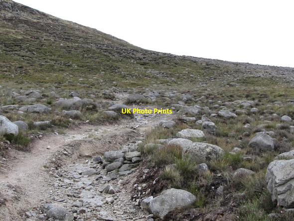 Photo 6"x4" Eroded path leading through a blockfield towards the Slievenagore ridge Attical c2011