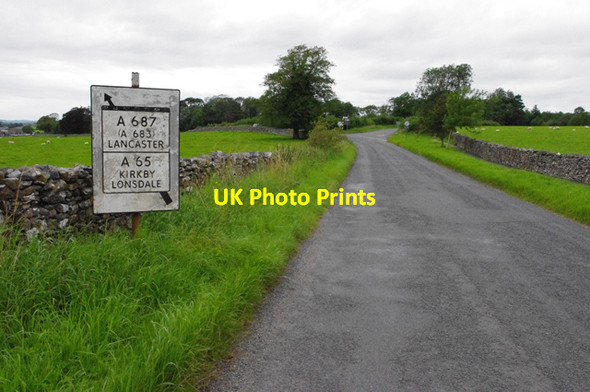 Photo 6"x4" Old road sign, Ingleton Thornton in Lonsdale c2011