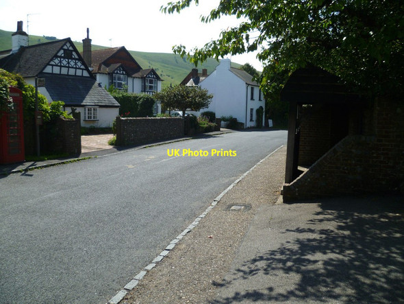 Photo 6"x4" The main street in Fulking Fulking c2011