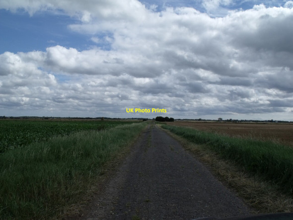 Photo 6"x4" Hurn Drove facing East Tattershall Bridge c2011