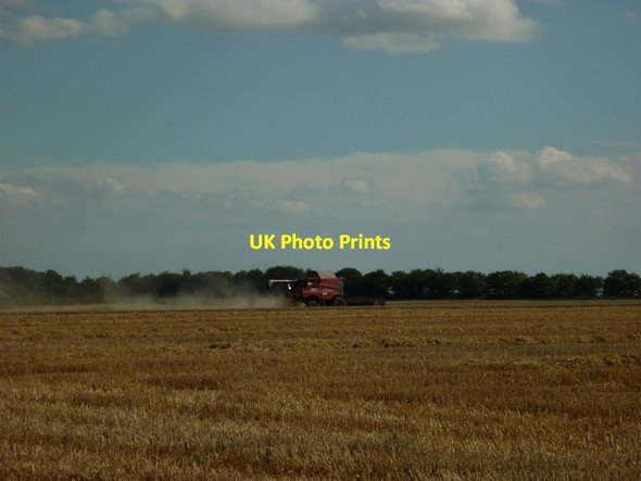 Photo 6"x4" Harvesting near Benningholme Grange Meaux c2011 P1