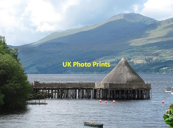 Photo 6"x4" Loch Tay, a crannog and Ben Lawers Kenmore\/NN7745 c2011
