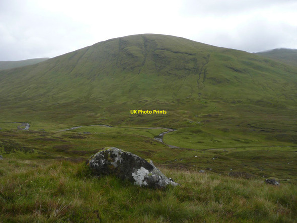 Photo 6"x4" Boulder on slopes above Allt Dh\u00c3\u00b9in Croisg Carn Shionnach c2011