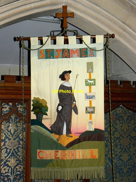 Photo 6"x4" Banner, Church of St James, Cherhill Cherhill c2011