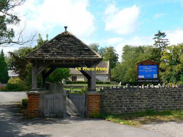 Photo 6"x4" Lych gate, Church of St James, Cherhill Cherhill c2011