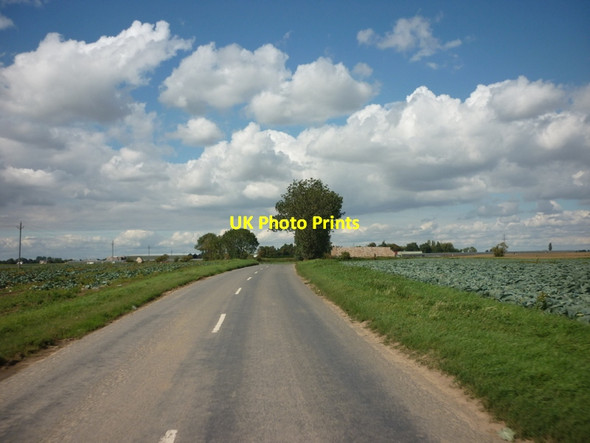 Photo 6"x4" Eaudike Road, towards Eaudike Quadring Gosberton c2011