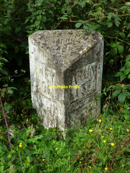 Photo 6"x4" Half-a-mile marker Dunsfold Common c2011