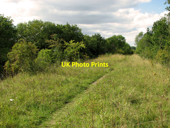 Photo 6"x4" Narrow path along the railway embankment, Narborough Narborough\/TF7412 c2011