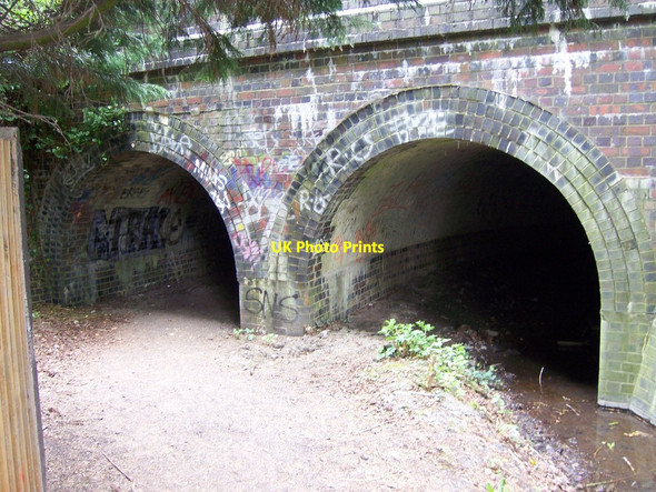Photo 6"x4" Footpath and river under the Chiltern Main Line Ruislip c2011