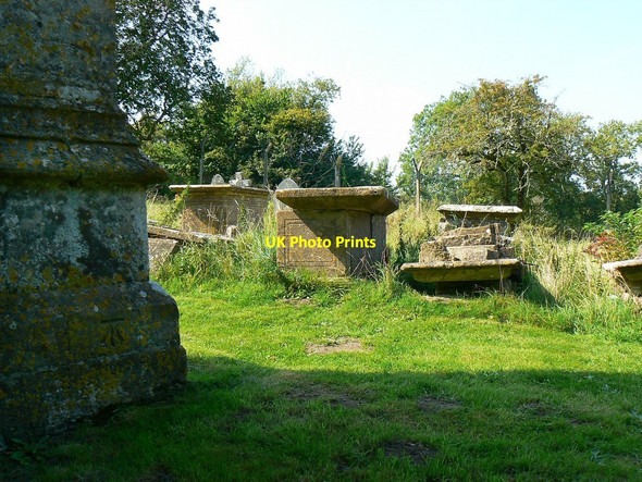 Photo 6"x4" Churchyard and tower, St Giles' Church, Imber Imber c2011
