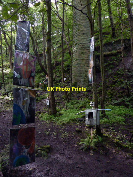 Photo 6"x4" Sculpture in Colden Clough  Hebden Bridge c2011