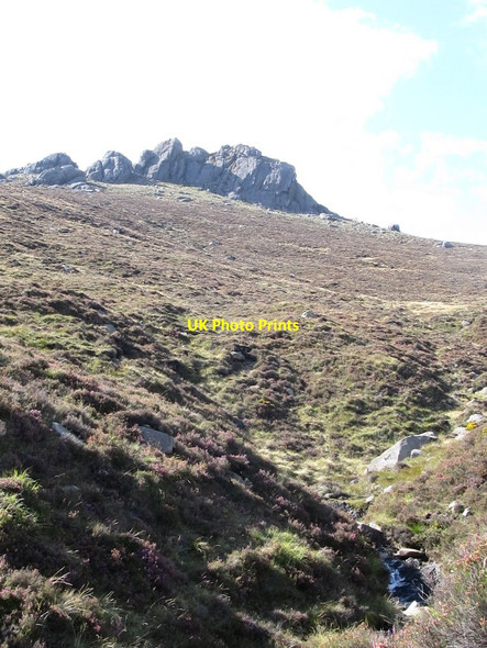Photo 6"x4" Small streams issuing from the slope below the Bearnagh tors Kilcoo c2011
