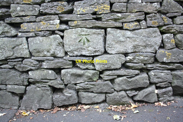 Photo 6"x4" Benchmark on wall of The Bailey Skipton c2011