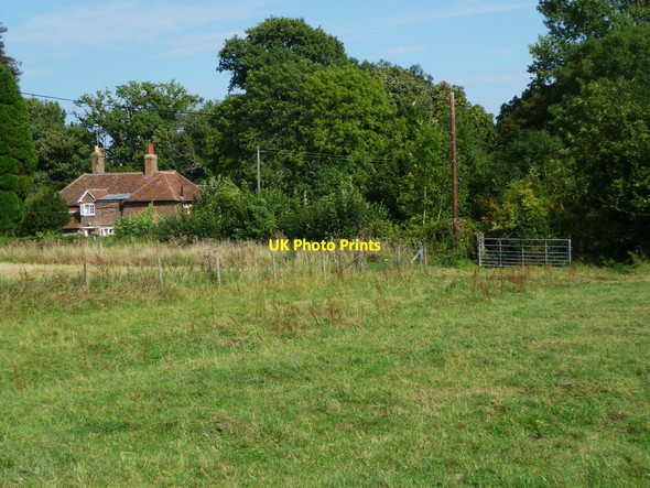 Photo 6"x4" Field and house at Round Robin Steyning c2011