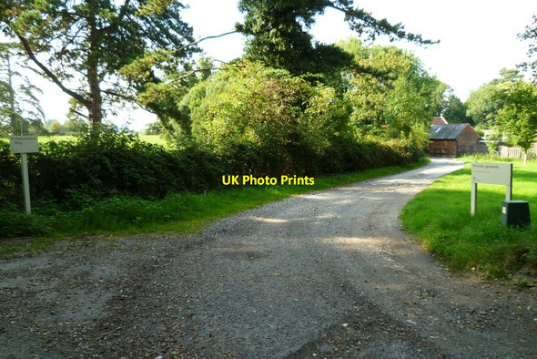 Photo 6"x4" Private drive from bridleway at Wiston House Hole Street c2011