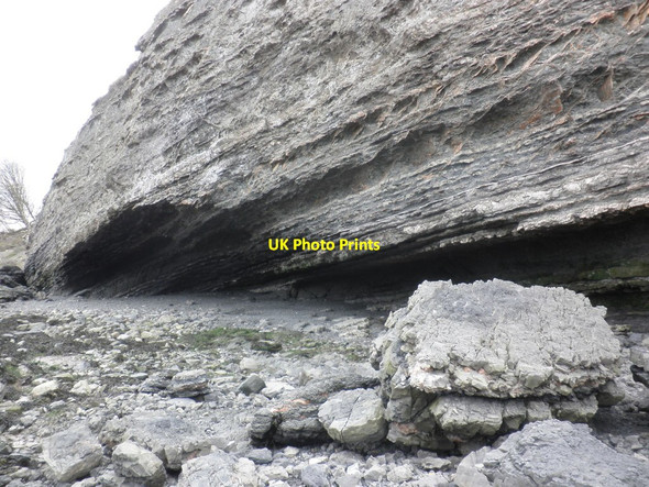 Photo 6"x4" Wave erosion at the cliff base Blue Anchor\/ST0243 c2011