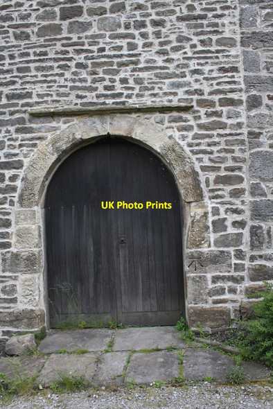 Photo 6"x4" West  face of St Andrew's Church showing the benchmark Dent\/SD7086 c2011