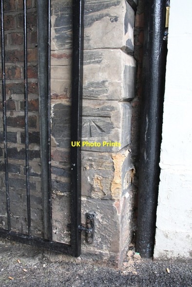 Photo 6"x4" Benchmark at gated entrance, #4 The Crescent Carlisle c2011