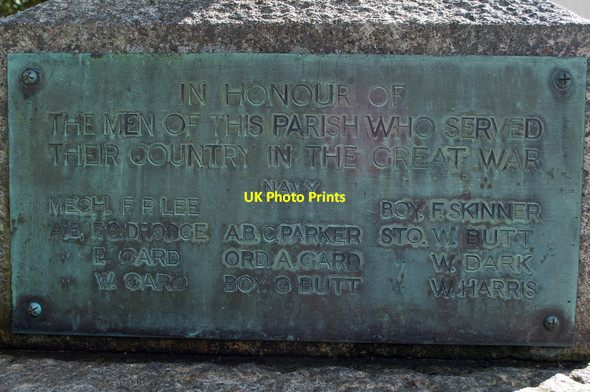 Photo 6"x4" A plaque on the left side of the War Memorial at Westleigh Westleigh\/SS4728 c2011