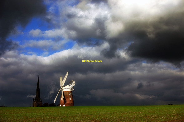 Photo 6"x4" October sky above Thaxted Cutlers Green c2004