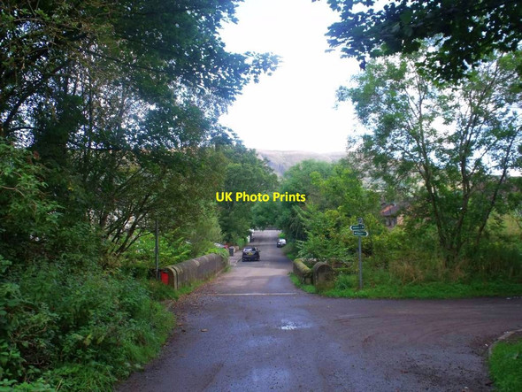 Photo 6"x4" Lennoxtown, road, paths and bridge Lennoxtown c2011