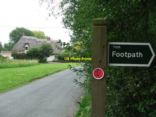 Photo 6"x4" Footpath Sign Attleton Green c2011