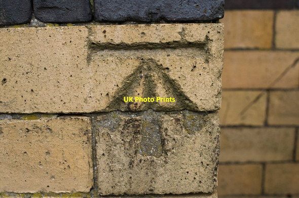 Photo 6"x4" Cut Bench Mark, Holyhead Town Hall Holyhead\/Caergybi c2011