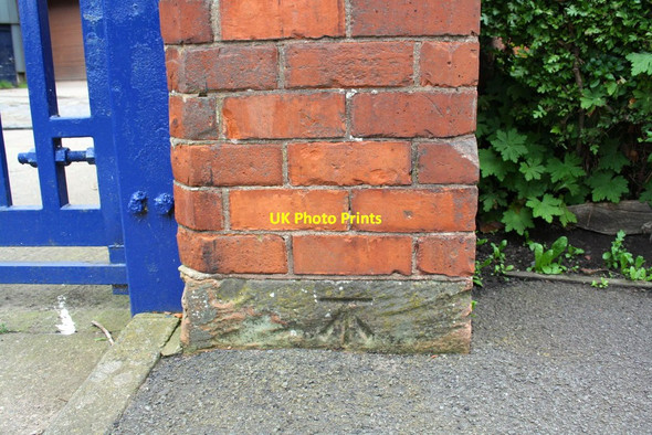 Photo 6"x4" Benchmark at  entrance to Carlisle City Council garage Carlisle c2011