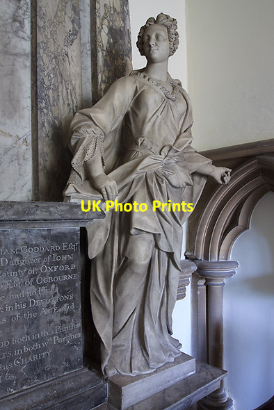 Photo 6"x4" Edward Goddard monument - St Martin's church, East Woodhay (detail - 2) East Woodhay c2011