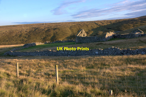 Photo 6"x4" Ruin at Skaw Kirkaton c2011