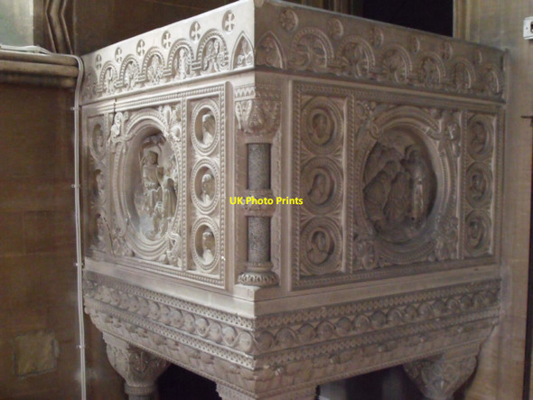 Photo 6"x4" Carved Pulpit, St Helen's Church, Thorney Thorney\/SK8572 c2011